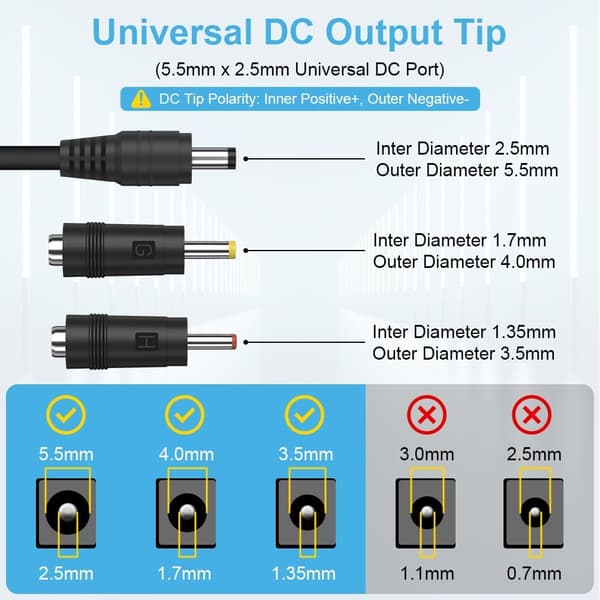 Universal strømforsyning, 12V 5A AC-adapter 60W, notebook-oplader, universal DC multifunktionel strømforsyning med LED-lys, velegnet til LED-lys