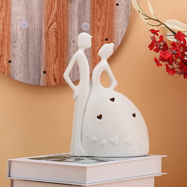 Romantiske Par Figurer Gull Evig Hjerte Figur (a)