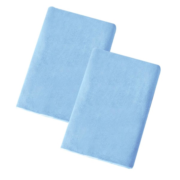 100% Bomuld Gymnastik Håndklæder Sports Fitness Træning Sved Håndklæde Super Blødt Og Absorberende 2 Pak 33*100cm Blue
