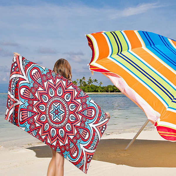 Hurtigtørkende Strandhåndkle For Reise - Ekstra Stor 80x160cm Oversized Svømme-, Basseng-, Yoga-, Reisehåndkle Pattern 4
