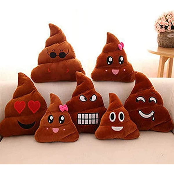 Aoopoo Ny Rolig Bajs Kudde Kudde Bajs 35 X 35 Cm Emoji Plysch Kudde Leksak Kudde Bajs Dockform Kudde Nyhet Present Soffa Kudde Sovrumskudde Angry