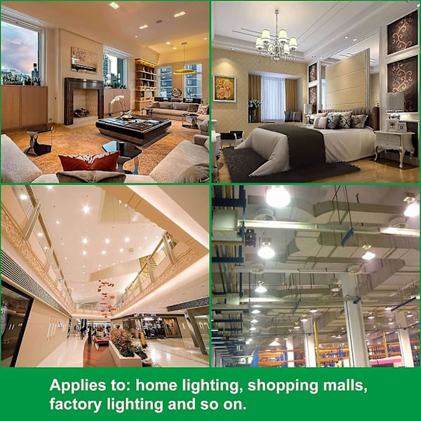 E40 LED-lampor 50w Varmvitt LED-ljus 3000k, 4400lm, Ac 85-265v, motsvarande 400w halogenlampa LED-lampa