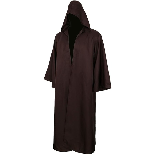 Service Voksen Halloween Kostume Hængende Karneval Kostume Tunika Hættetrøjer Frakke Cosplay Kappe brown 2XL