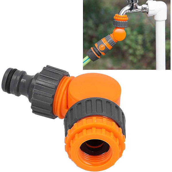 Hurtig Slangekoblingsadapter, 180 Graders Hurtigkobling Plast Vandhane Slangekobling Roterbar Adapter