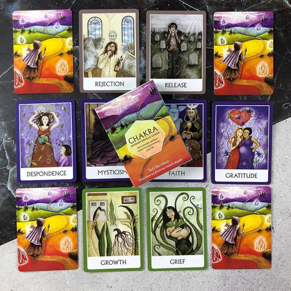 49 kpl/setti Tarot Hauska Maaginen Kustannustehokas Chakra Wisdom Oracle -kortti Aikuisille