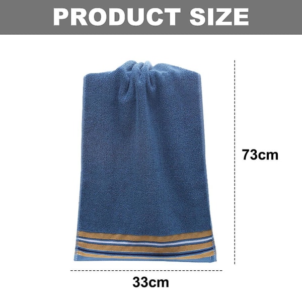 33*73cm bomullshandduk, hållbar, högabsorberande mjuk handduk, badrumshandduk, badrumshandduk blue