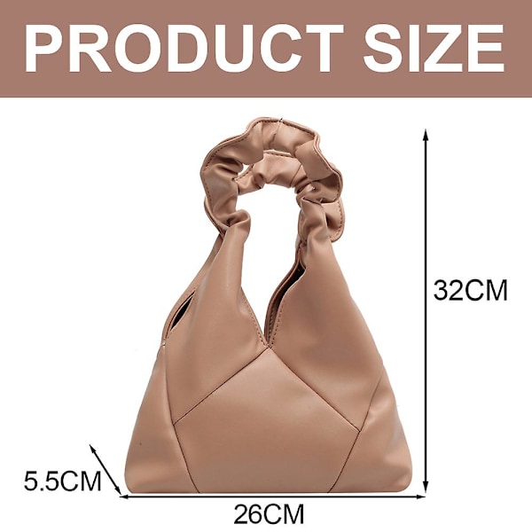 Uusi ranskalainen niche-design laskostettu pilvikassi rombinen naisten kannettava PU-olkalaukku khaki