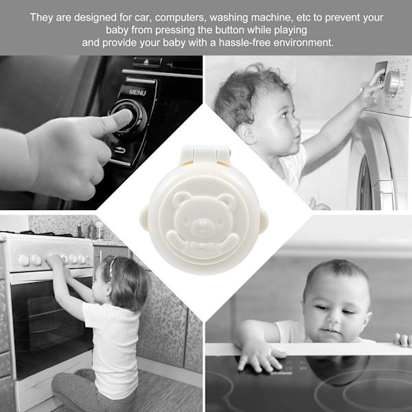 4 stykker stekepanne knapp beskyttelse for baby gasskomfyr knotter barnesikring beskyttelse for vaskemaskin oppvaskmaskin