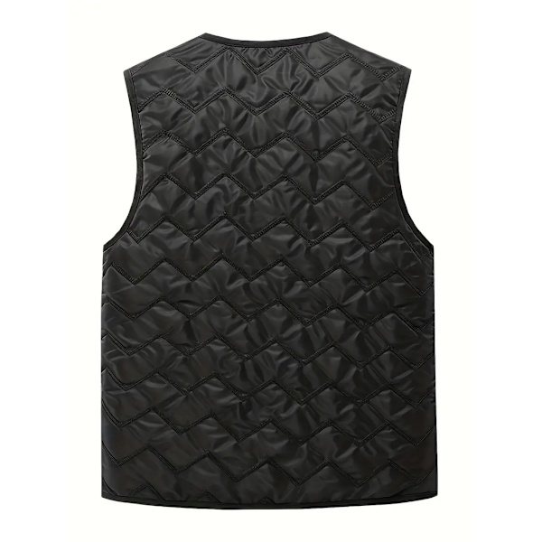 Varm Vintervest med Varme, Herre Casual Cargo Vest med Lynlås til Udendørs Aktiviteter 3XL
