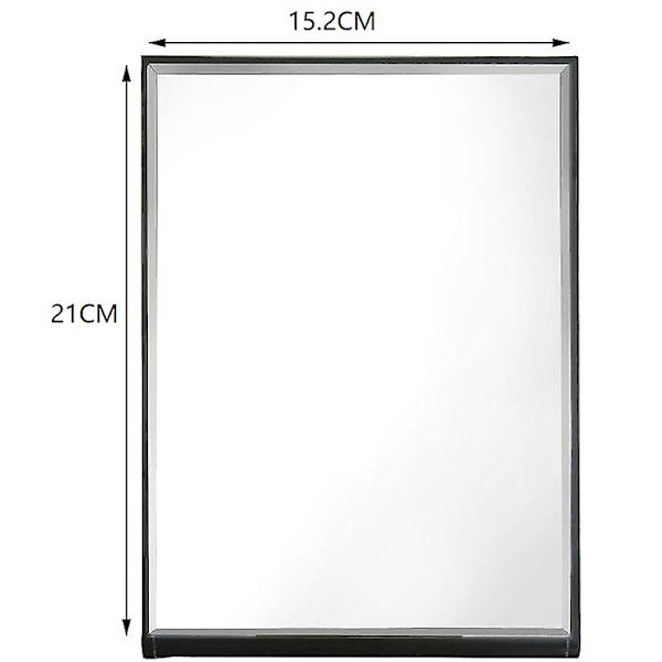 Sammenklappeligt Rejsespejl, Pu Bærbart Rektangulært Spejl White 21*15.2CM