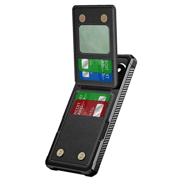 Vertikalt Flip Kortfack Läder Telefonfodral For Google Pixel 9 Pro XL