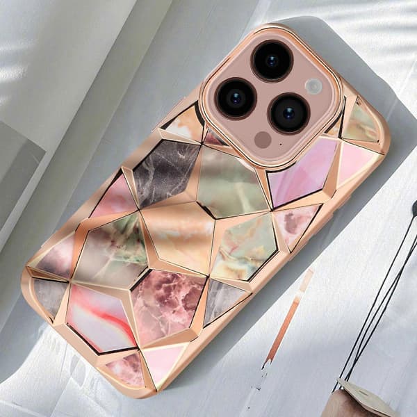 Skal för iPhone 16 Pro Antichoc Collection Twinki Gold