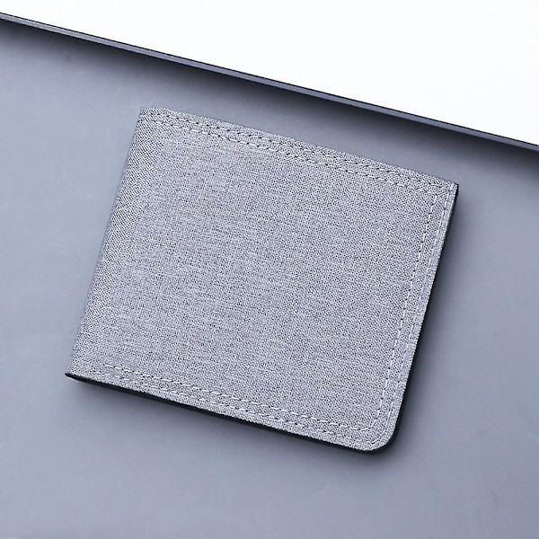 Herr Multifunktionell Denim Plånbok Lätt Bärbar Kreditkortshållare Mynt Gray Wihte