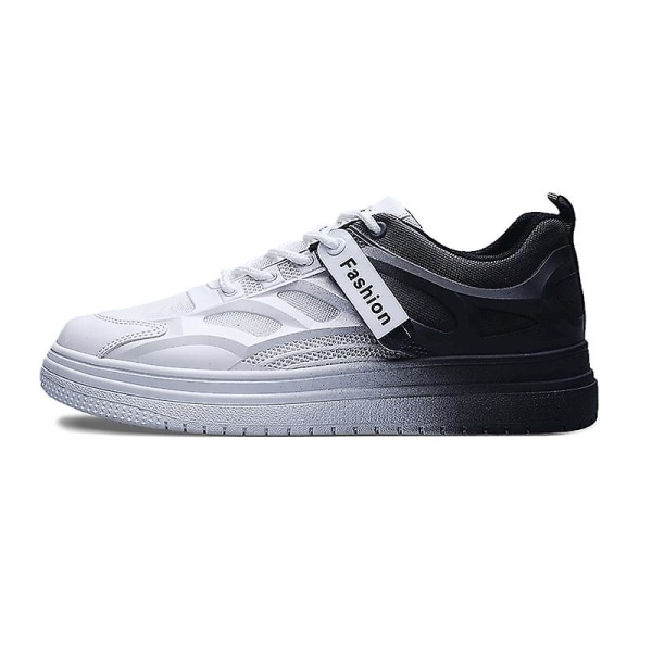 Herr Casual Skor Halkskydd Andas Platta Skor Frq623 BlackWhite EU 40