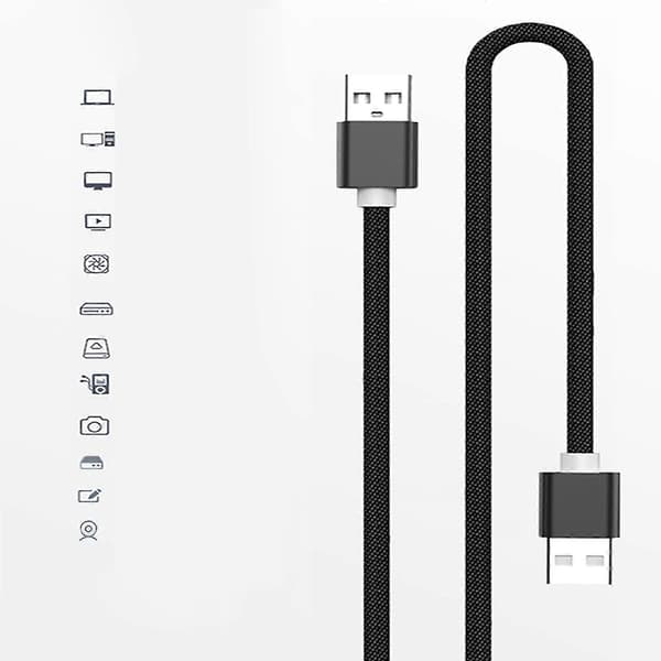 USB 2.0 Förlängningskabel 480mbps Höghastighetsdataöverföring USB Hane till Hane USB Förlängningskablar USB Förlängningskabel silver silver