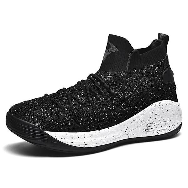 Herre Basketballsko Åndbare Skridsikre Sports Løbesko 6907 Black EU 41
