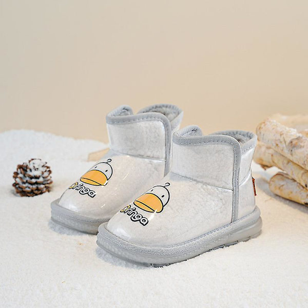 Flickor Snö Boots Vinter Varma Skor Vattentät Övre Fr2655 Gray EU 34