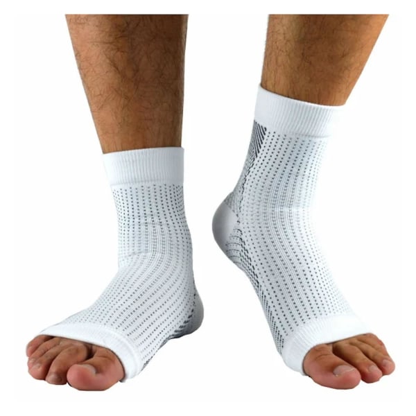 Open Toe Compression Korta strumpor 1 Par Vit L/xl Vit L/xl