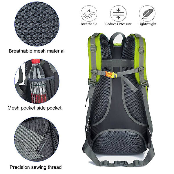 Bergsklättringsväska Vandringsväska Stor Utomhus Sport Ryggsäck green style2