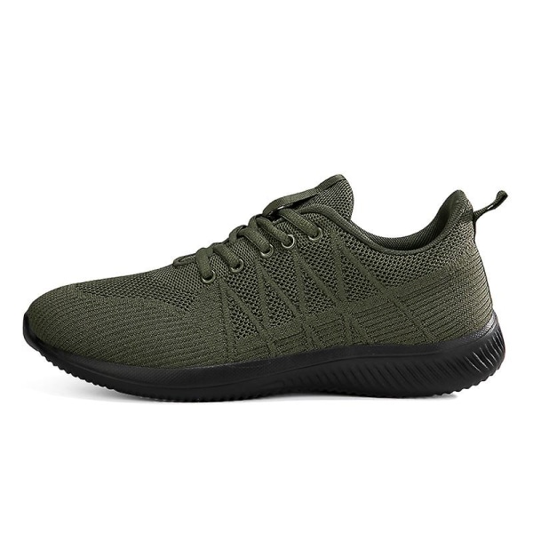 Löparskor för män, lätta, andningsbara promenadskor, atletiska, moderiktiga sneakers 3Dsf022 Green EU 35