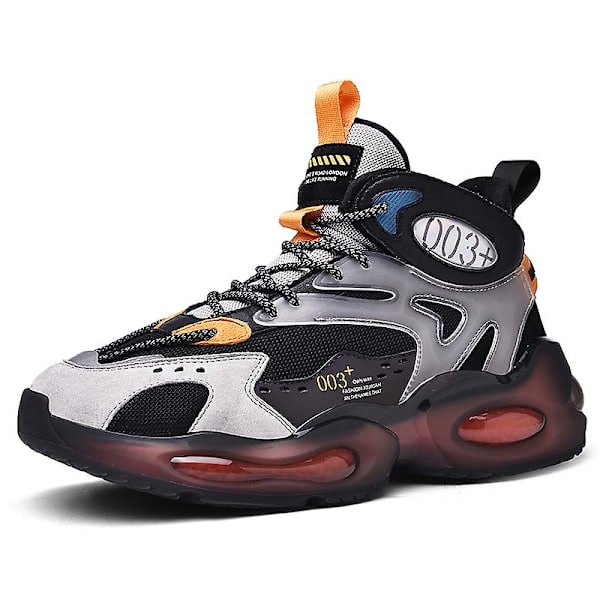 Herre Basketballsko Åndbare Skridsikre Sports Løbesko Fr82202 BlackOrange EU 42