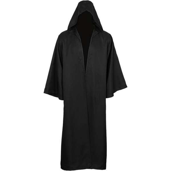 Service Voksen Halloween Kostume Hængende Karneval Kostume Tunika Hættetrøjer Frakke Cosplay Kappe black L