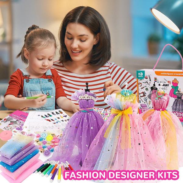 Barnkläder Design Syset 6-12 År Gammal Flickupplysning Diy Handgjorda Kreativa Leksaker 378 378