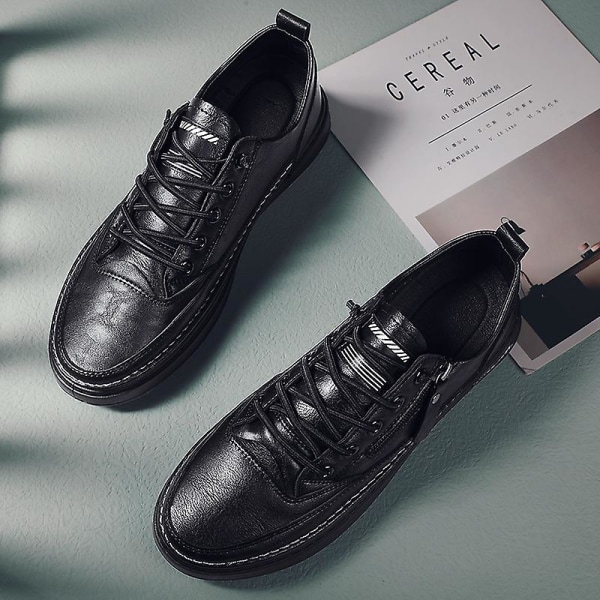 Miesten vapaa-ajan kengät nahkakengät lautakengät Frc928 Black EU 41