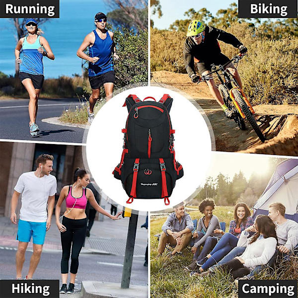Bergsklättringsväska Vandringsväska Stor Utomhus Sport Ryggsäck black Orange*Grey*Pink