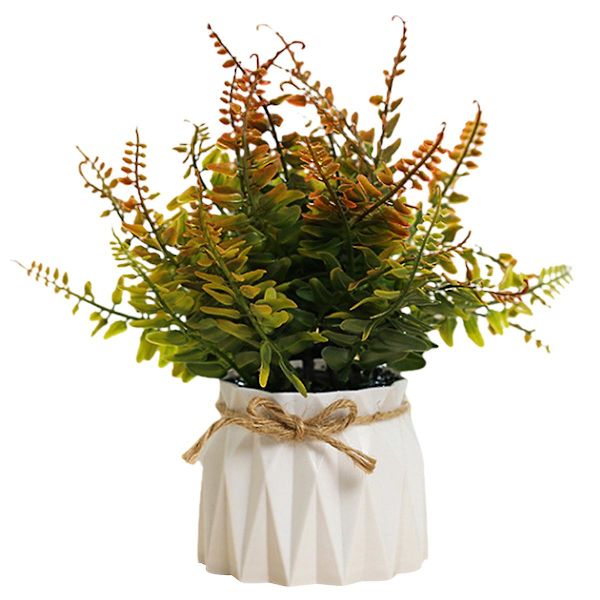 Plastpotter, Gresskuler, Grønne Planter, Potteplanter, Simuleringsblomster, Kreative Ornamenter, Kunstige Planter style3