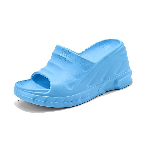 Kvinnors bekväma sandaler strandskor höjande skor s2173 Blue EU 38