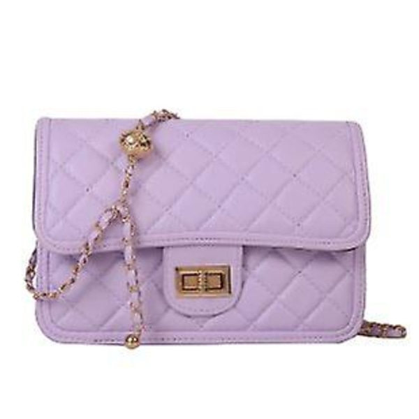 Messenger Bag Crossbody Väskor För Kvinnor, Trendig   Handväska, Liten Axelväska Med Justerbar Kedjerem Purple