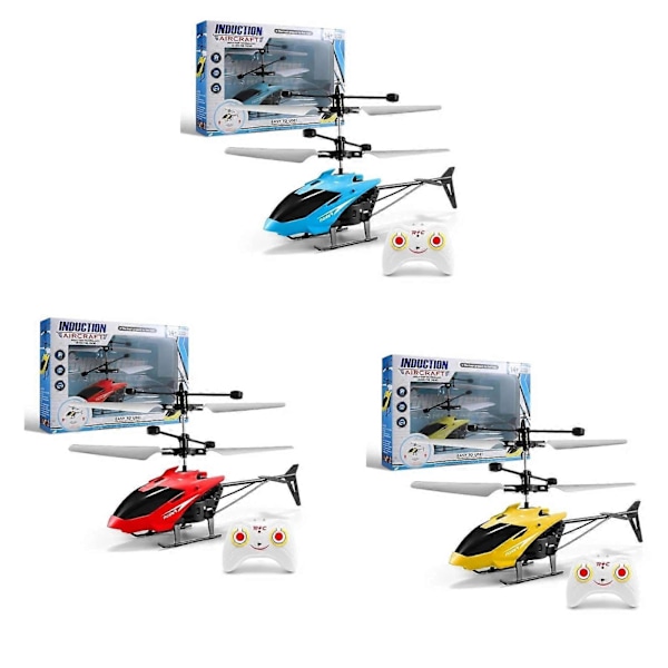 Fjärrkontroll Induktionsflygplan Mini Drönare Flygande Leksaker Röd Lättvikt Lätt Att Bära Gest Plast ABS Helikopter Red