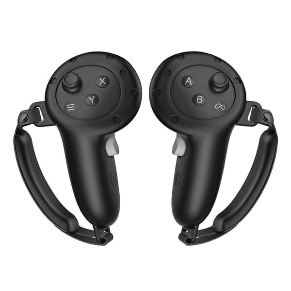 Controller Grips Tilbehør til Meta Quest 3, Silikone Grip Cover med Justerbare Knostestropper, VR Touch Controller Beskyttelsescovers