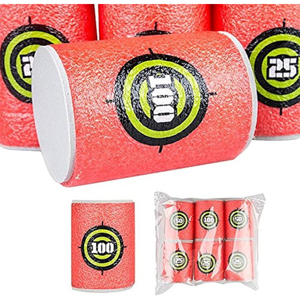 Pehmeä tölkkien heittosarja N-Strike Elite Series Blasters Dart lapsille leikkipistooli (6 kappaletta)