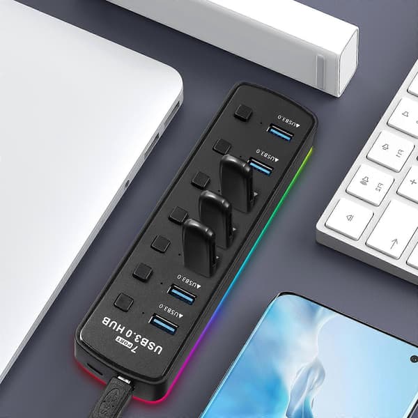 Usb Adapter Usb Connector Usb Forlængerkabel 7 Porte Usb Extender Ekstra Usb Porte Til Bærbare Computere