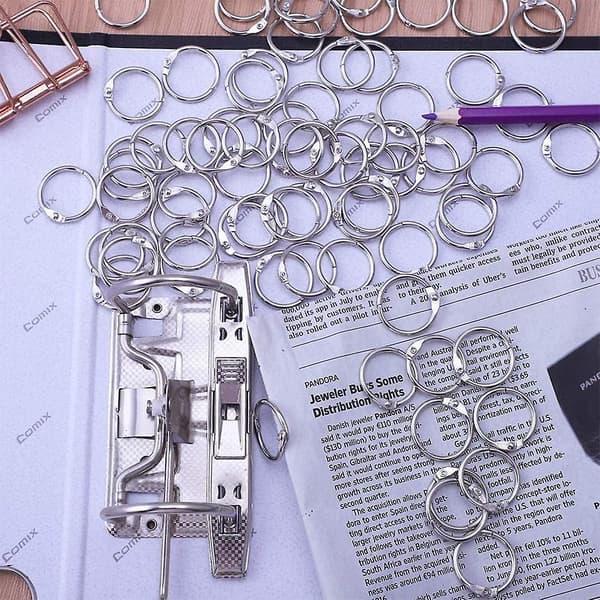 Binderinge 25 mm Bogringe Løsblad Bindering Indeks Kort Ringe Flashcard Ring Metalringe Til Indeks Kort Ideel