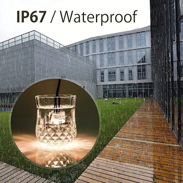 12 st LED-infällda spotlights, 12v-ip67, 0,6w Dc, varmvit [energiklass A+]