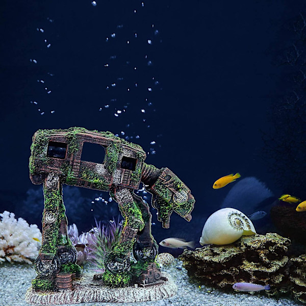 Hartsdekoration i akryl - robot - akvarietillbehör