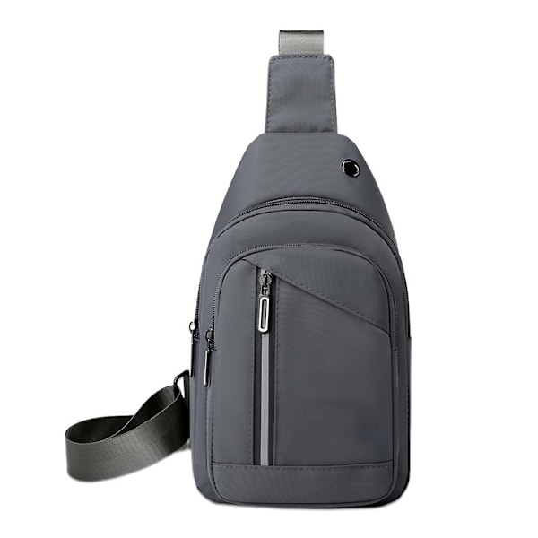 Ny Brysttaske Herre Vandtæt Nylon Skuldertaske Brysttaske grey
