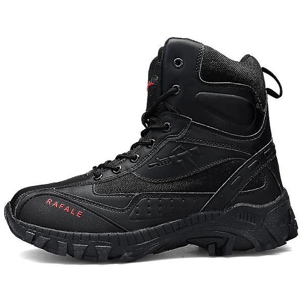 Herre High Top Taktiske Militærstøvler Udendørs Åndbare Mesh Sneakers 0L523 Black EU 41