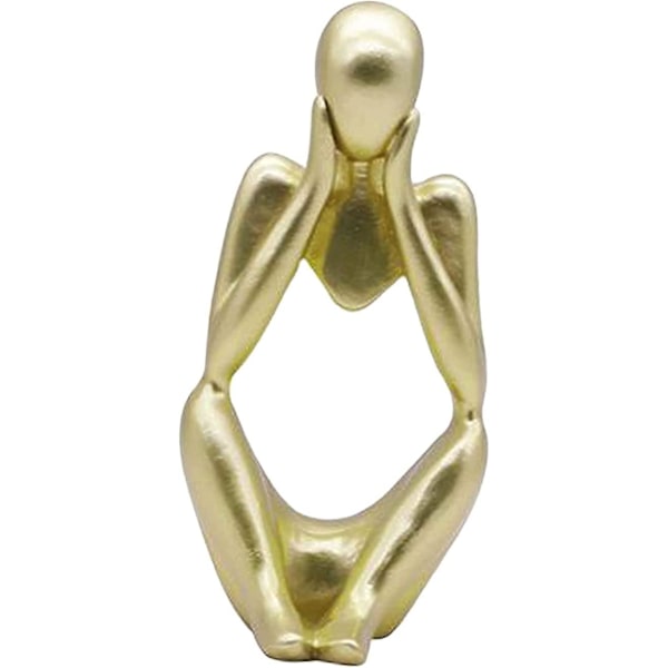 Tänkaren staty,harts Tänkaren Abstrakt skulptur staty Modern karaktär figurer,guld