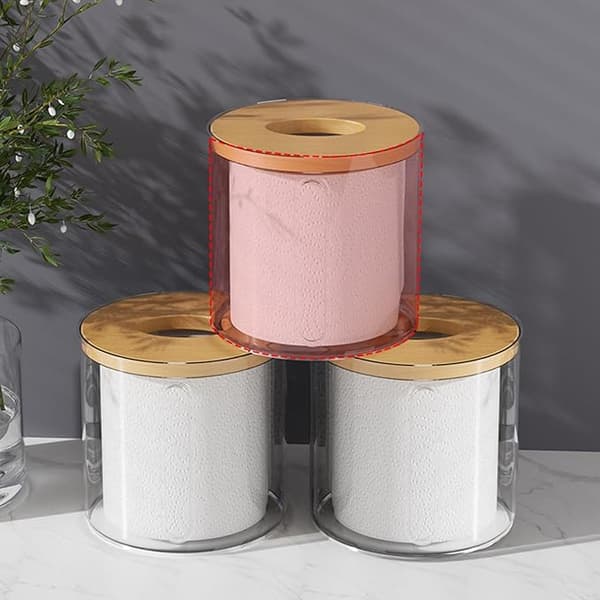 Tissue Dispenser Box, Tissue Holder Til Skrivebord, Opbevaringsboks dispenser til rullepapir