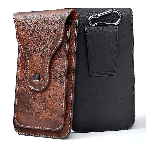 Mobiltelefon Bältesväska Herr Midjeväska Universal Bältesväska Holster Fodral Passar Brown