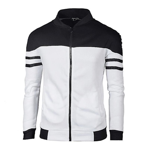 Höst Vinter Herr Casual Jackor Strapes Design Mode Plysch Sportkläder 3XL G