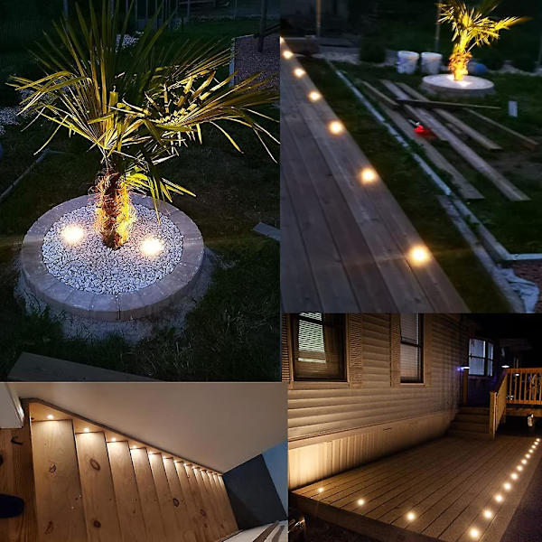 12 st LED-infällda spotlights, 12v-ip67, 0,6w Dc, varmvit [energiklass A+]