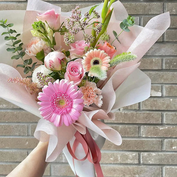 Koreansk bomullsinslagning Blomsterpapper Icke-vävt Blomsterinslagning Papper 10 ark Blomsterhandlare Tillbehör Vattentätt Blombukett Inslagning Papper Blomstertillbehör