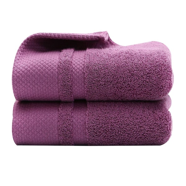 Håndklær til badet, 100% bomull, supermyke og svært absorberende håndklær (2-pakning) Grape Violet