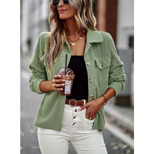 Dam Temperament Rock 2023 Vår Och Höst Allt Med Mode Casual Slim Damkläder green L