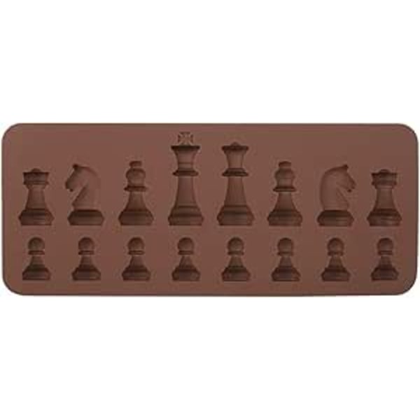 Chokoladeform, Skakforme Kagedekorationer, Silikoneskakkage, Skakform, Slikform til Skakbrikker, Kagegelé, Isfondantform Bagning